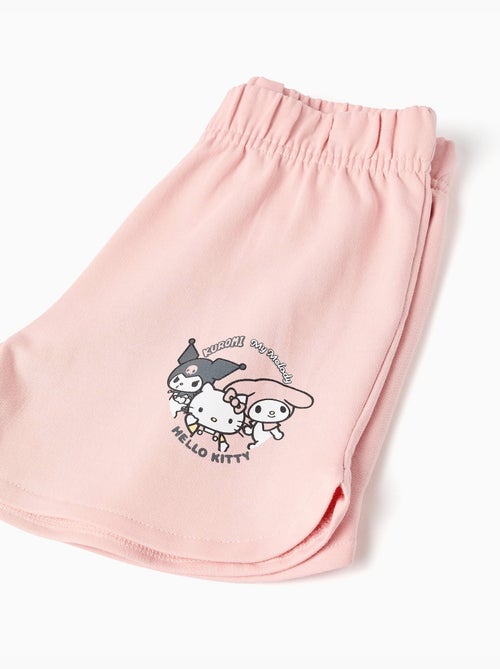 Set T-shirt in cotone + shorts con stampa Kuromi - Kiabi