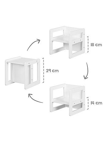 Set tavolo convertibile in panchina + 1 sedia evolutiva – "Roba