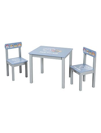 Set tavolo e 2 sedie in legno massello – motivo Paw Patrol – "Roba Paw Patrol