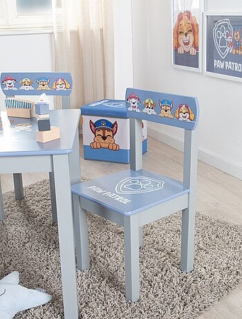 Set tavolo e 2 sedie in legno massello – motivo Paw Patrol – "Roba Paw Patrol