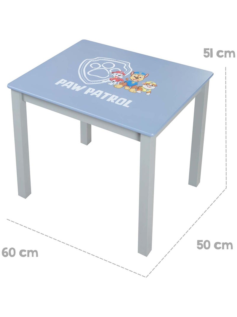 Set tavolo e 2 sedie in legno massello – motivo Paw Patrol – "Roba Paw Patrol" Blu grigio - Kiabi