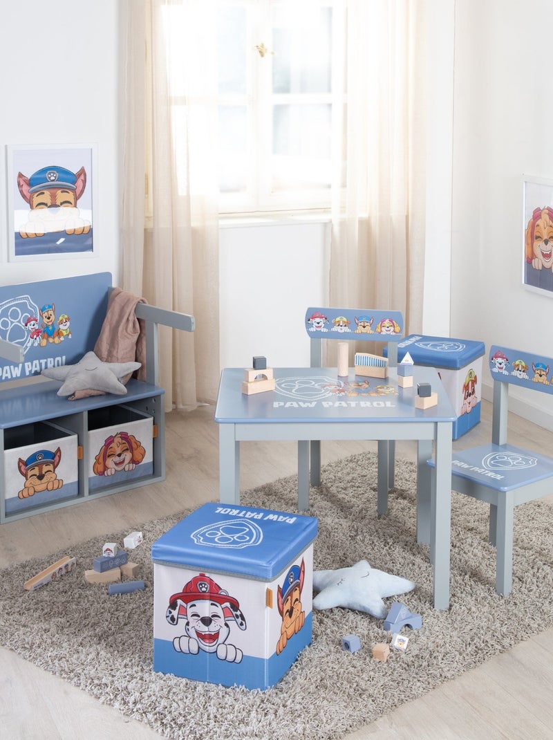 Set tavolo e 2 sedie in legno massello – motivo Paw Patrol – "Roba Paw Patrol" Blu grigio - Kiabi