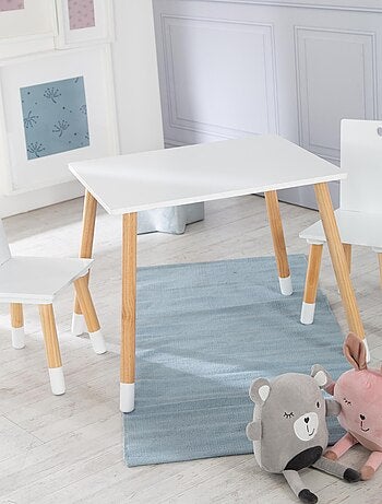 Set tavolo e 2 sedie per bambini in legno – design scandinavo "Roba