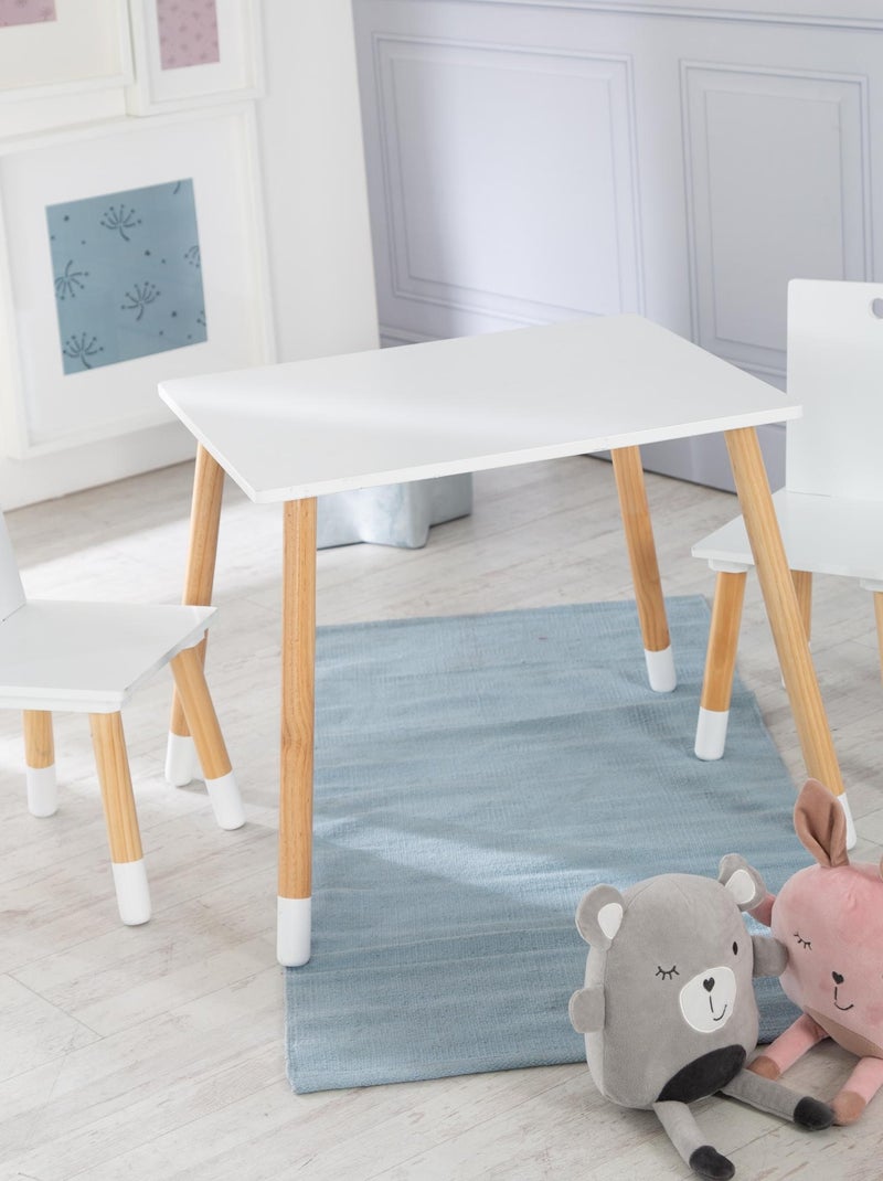 Set tavolo e 2 sedie per bambini in legno – design scandinavo "Roba" Bianco Beige - Kiabi
