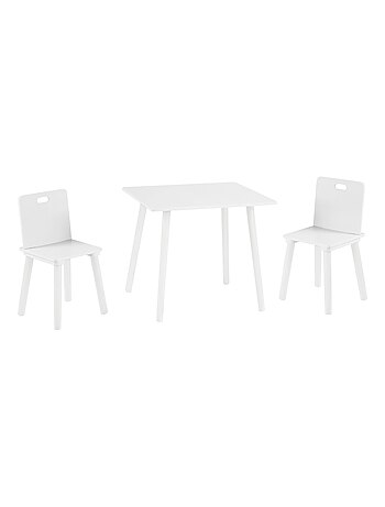 Set tavolo e 2 sedie per bambini in legno – design scandinavo "Roba