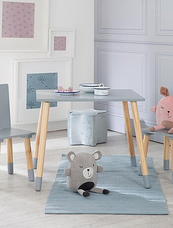 Set tavolo e 2 sedie per bambini in legno – design scandinavo "Roba