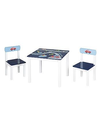 Set tavolo e 2 sedie per bambini in legno – motivo auto "Roba Rennfahrer