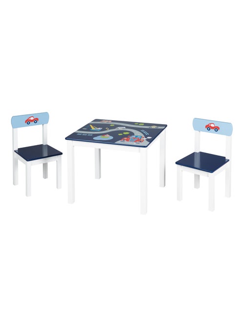 Set tavolo e 2 sedie per bambini in legno – motivo auto "Roba Rennfahrer" - Kiabi