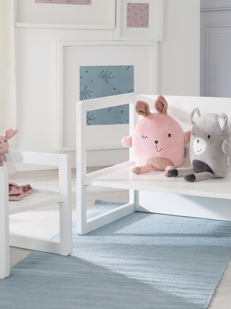 Set tavolo e sedie per bambini – set convertibile in panca e sgabello – 3 altezze di seduta "Roba" Bianco - Kiabi