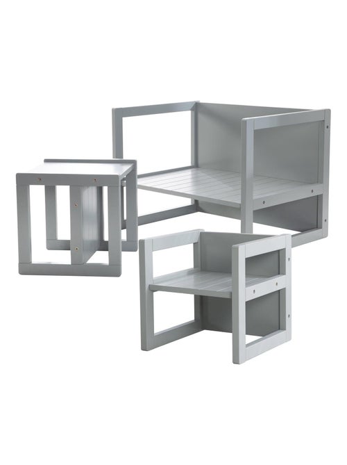 Set tavolo e sedie per bambini – set convertibile in panca e sgabello – 3 altezze di seduta "Roba" - Kiabi
