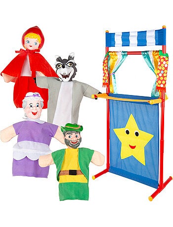 Set teatrale delle marionette di cappuccetto rosso 25 cm cucu show