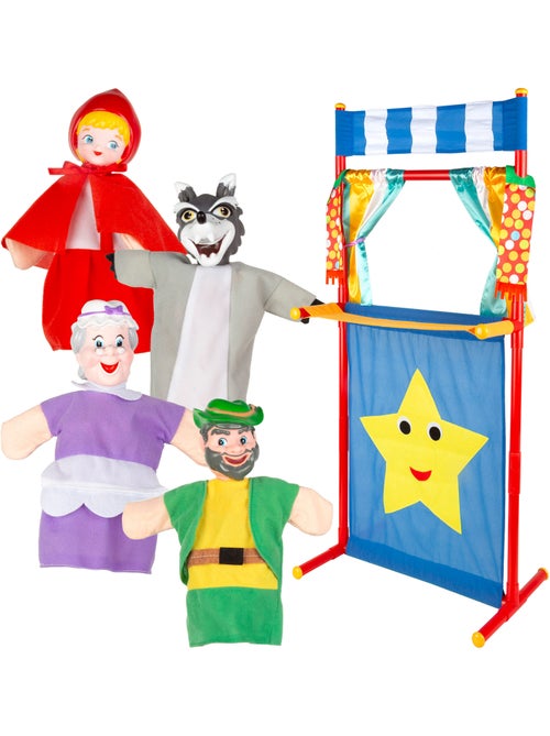 Set teatrale delle marionette di cappuccetto rosso 25 cm cucu show - Kiabi
