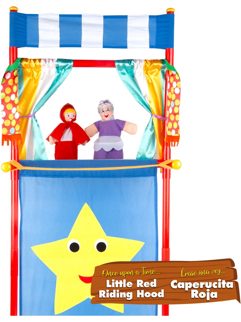 Set teatrale delle marionette di cappuccetto rosso 25 cm cucu show N/D - Kiabi