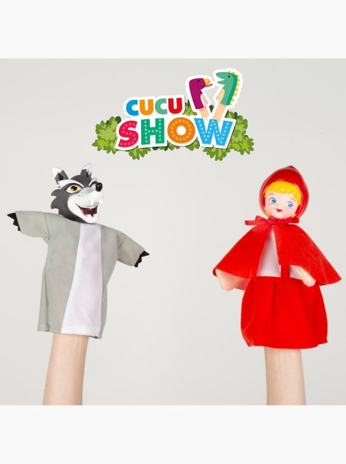Set teatrale delle marionette di cappuccetto rosso 25 cm cucu show - Kiabi