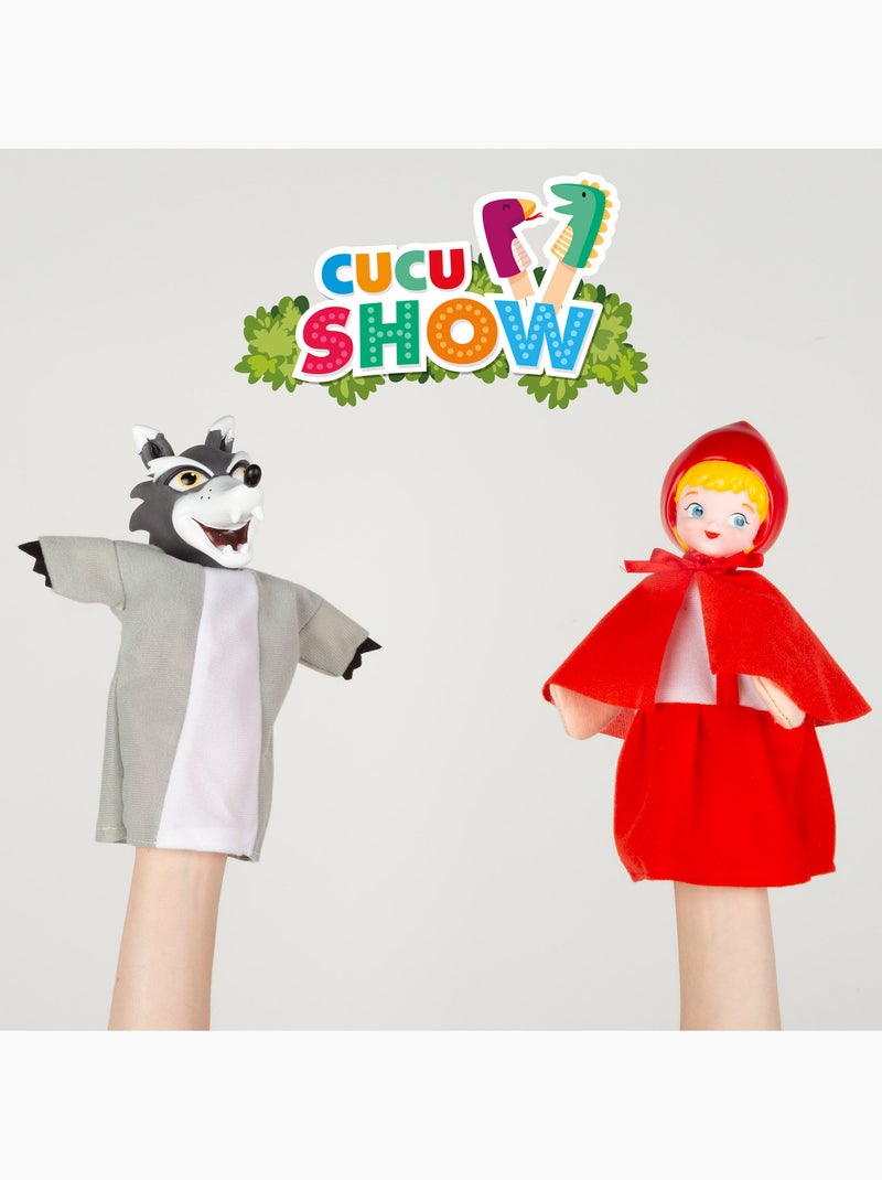 Set teatrale delle marionette di cappuccetto rosso 25 cm cucu show N/D - Kiabi
