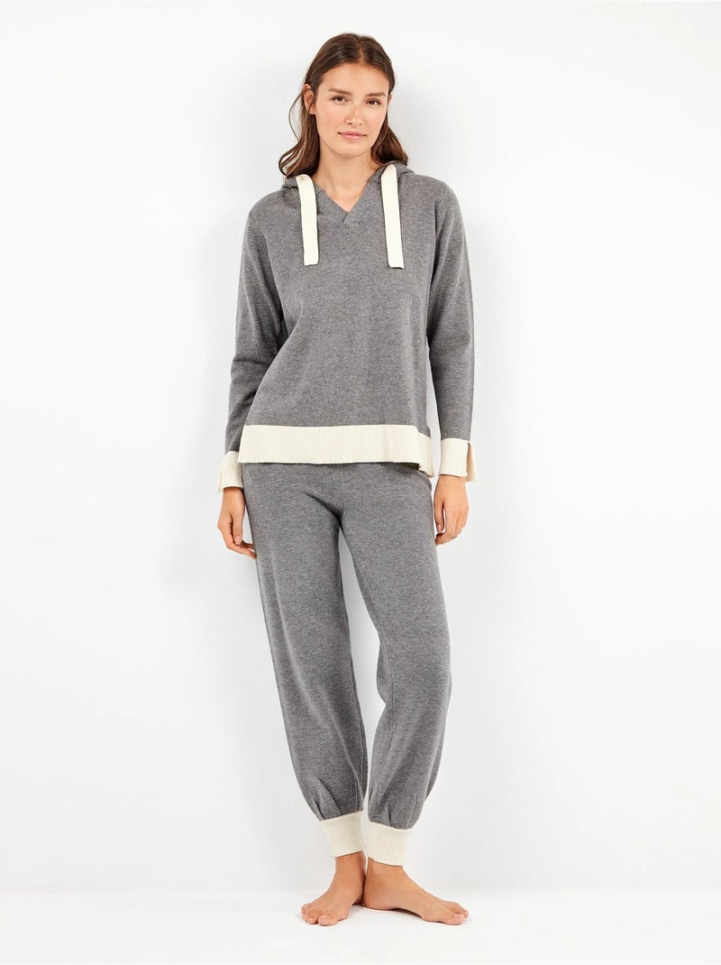 Set tricot bicolore Grigio melangiato - Kiabi
