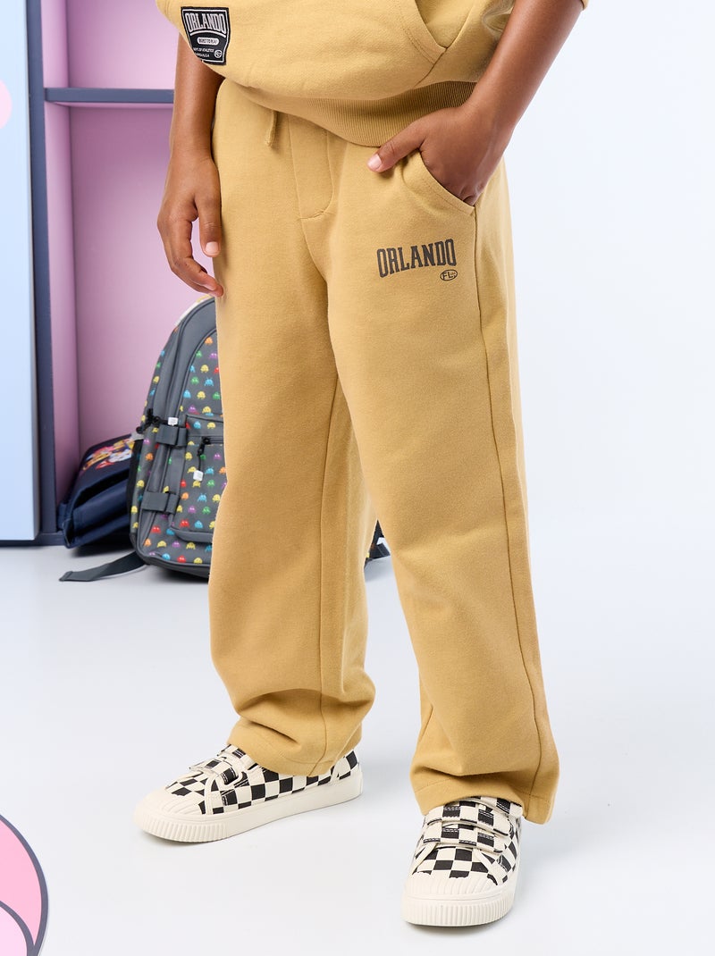 Set tuta 2 pezzi: felpa con cappuccio e zip + pantaloni Giallo - Kiabi