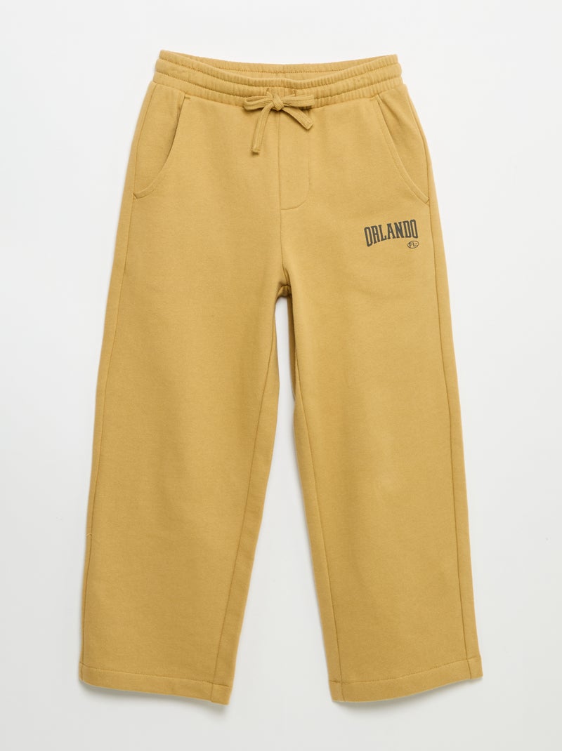 Set tuta 2 pezzi: felpa con cappuccio e zip + pantaloni Giallo - Kiabi