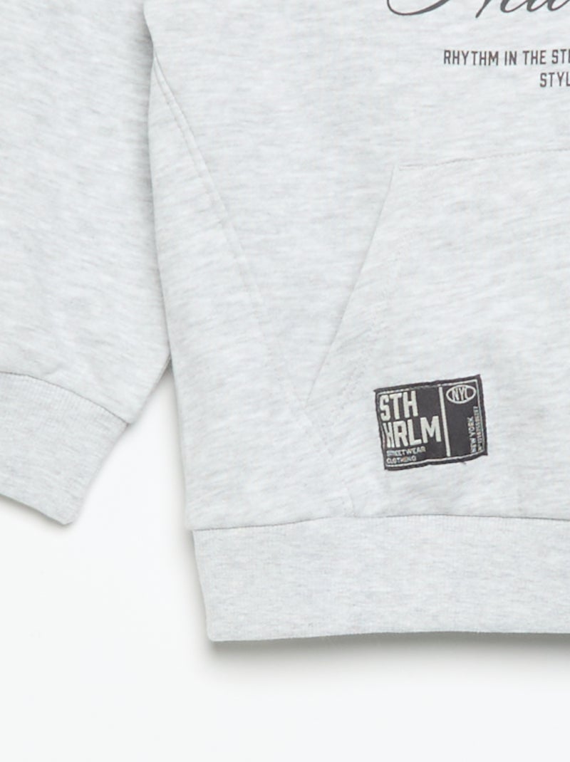 Set tuta 2 pezzi: felpa con cappuccio e zip + pantaloni Grigio - Kiabi