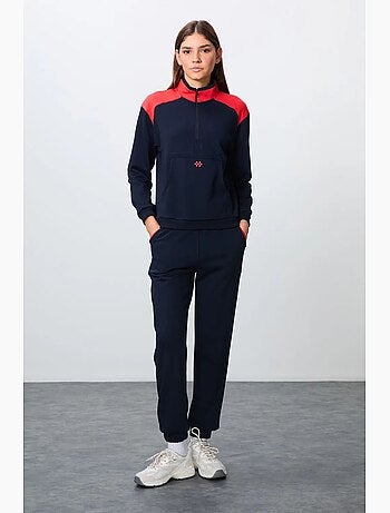 Set tuta in pile color block tommy