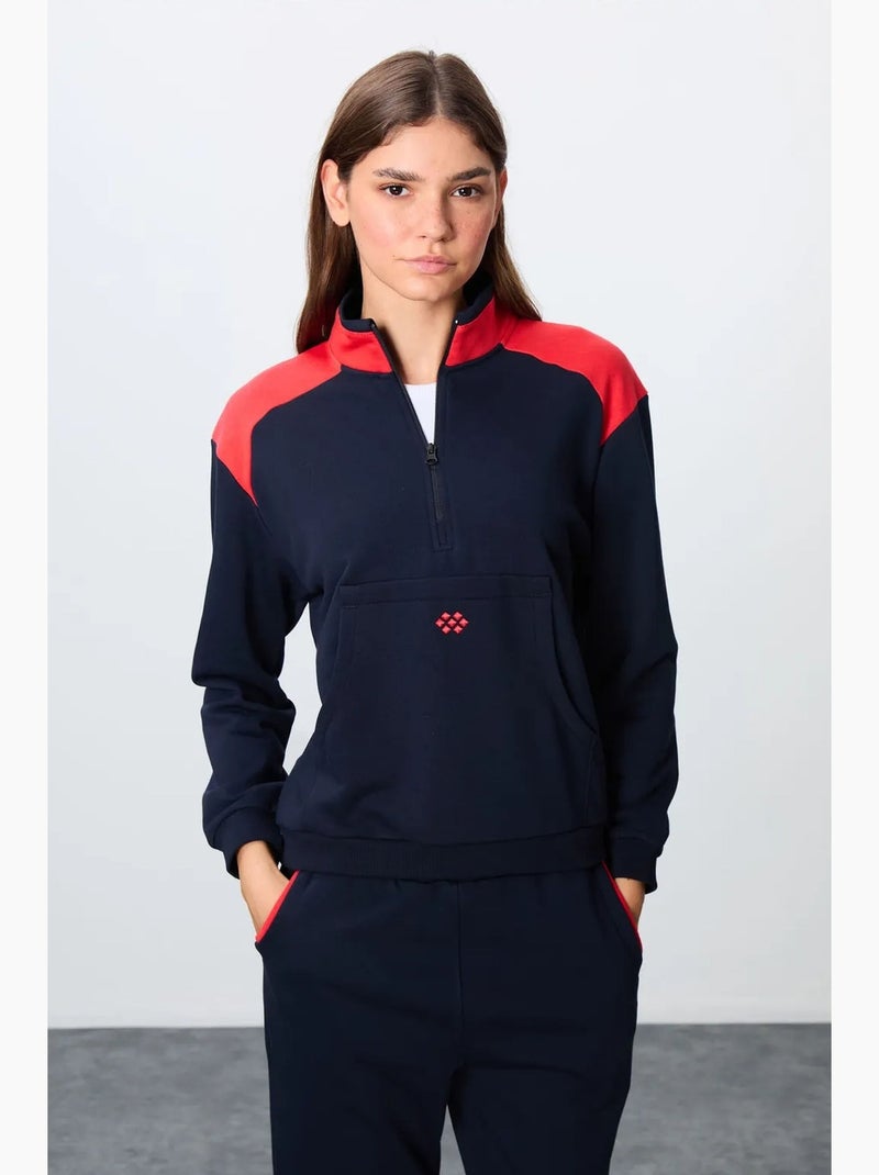Set tuta in pile color block tommy Blu Rosso - Kiabi