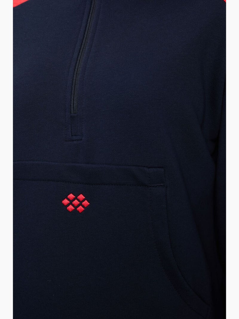 Set tuta in pile color block tommy Blu Rosso - Kiabi