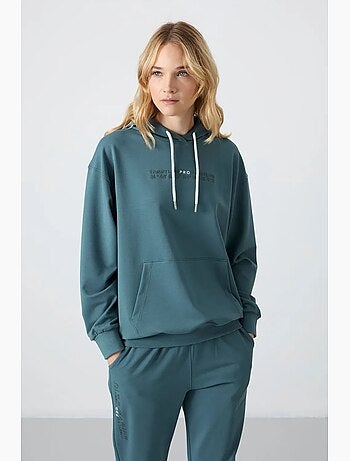 Set tuta oversize con felpa con cappuccio e pantaloni tommy