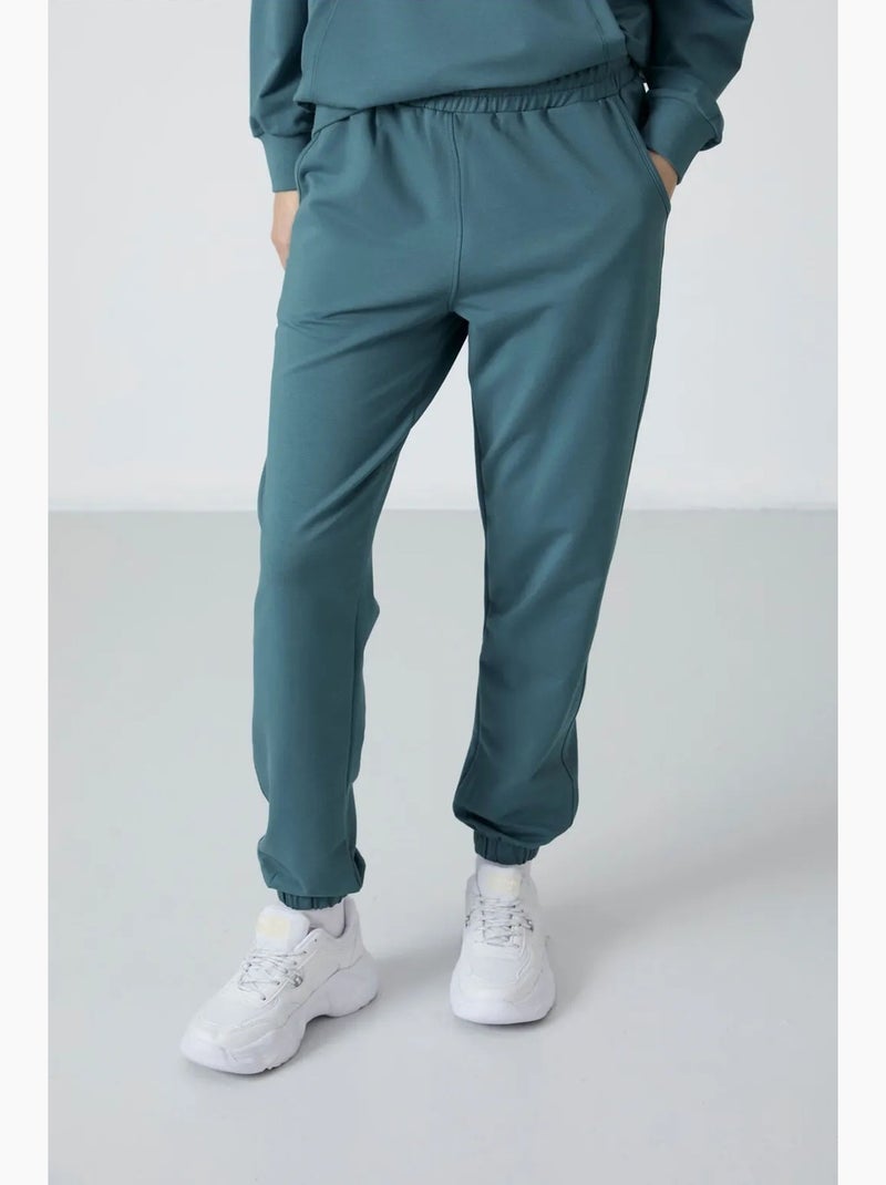 Set tuta oversize con felpa con cappuccio e pantaloni tommy Blu pavone - Kiabi