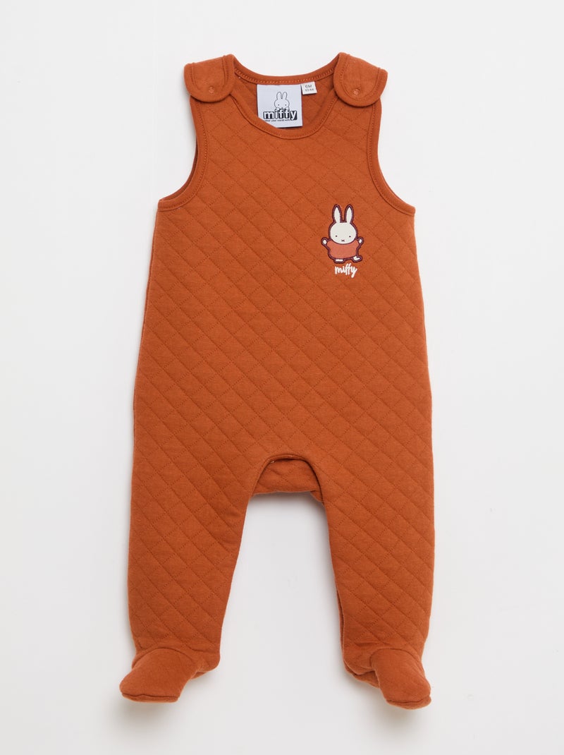 Set tutina notte con piedini 'Miffy' + body maniche lunghe Arancione - Kiabi