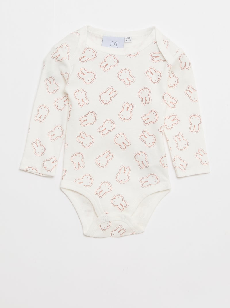 Set tutina notte con piedini 'Miffy' + body maniche lunghe Arancione - Kiabi