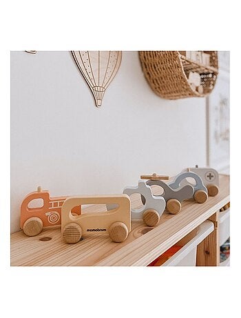 Set veicoli in legno ambulanza e pompieri Mamabrum