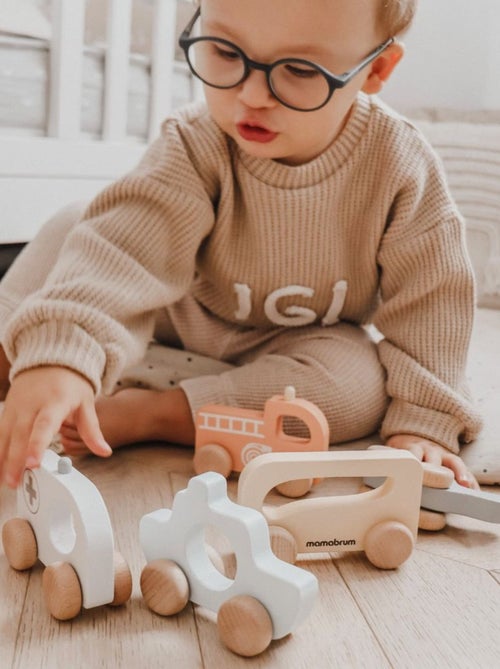 Set veicoli in legno ambulanza e pompieri Mamabrum - Kiabi