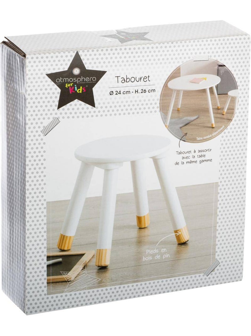 Sgabello per bambini douceur bianco Bianco - Kiabi