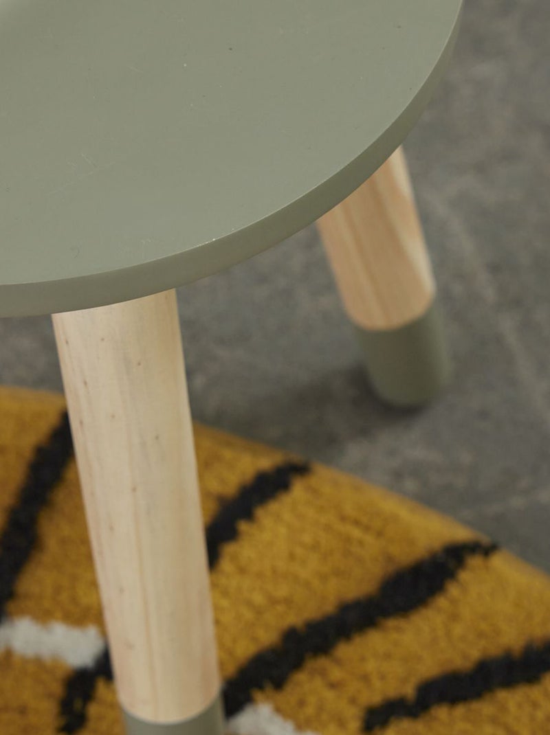 Sgabello rotondo in legno Verde - Kiabi