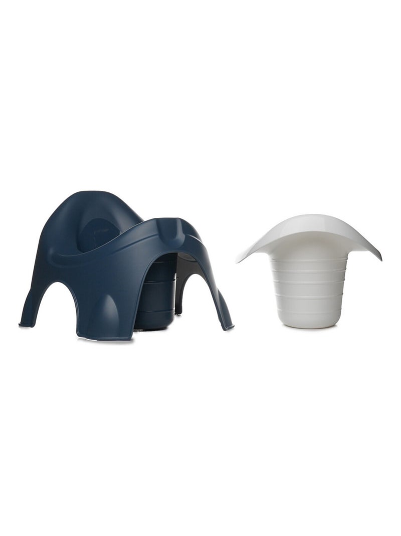Sgabello vasino ergonomico con vaschetta rimovibile Thermobaby IDEO senza BPA, prodotto in Francia Blu notte - Kiabi