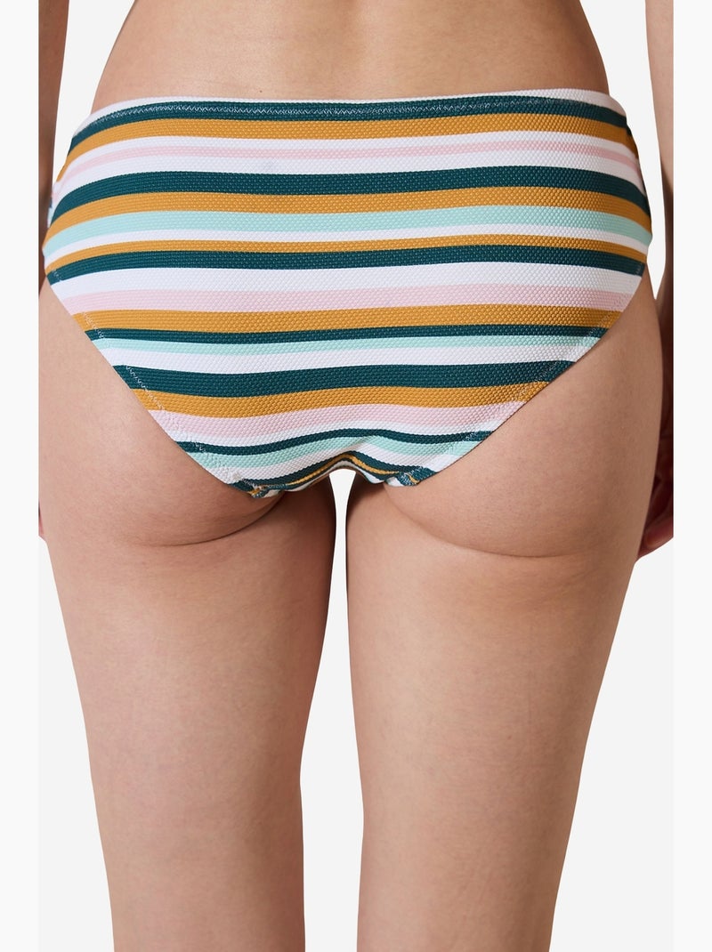 Shona hipster slip bikini testurizzato a righe penti Bianco - Kiabi