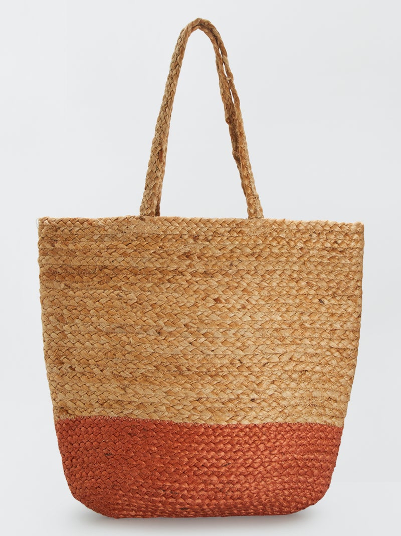 Shopping bag bicolore ARANCIONE - Kiabi