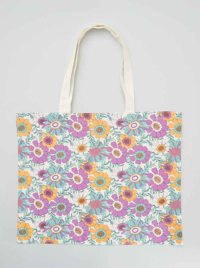 Shopping bag con motivo stampa a fiori - Kiabi