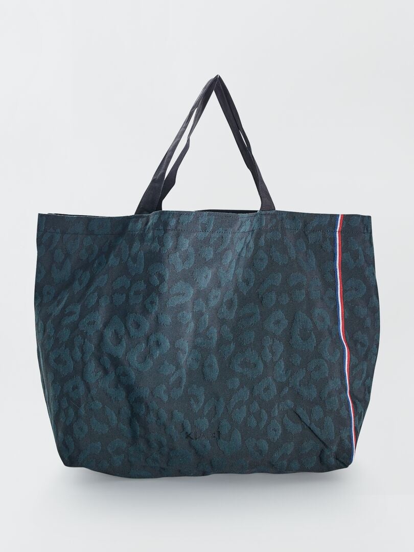 Shopping bag grande formato 'Les Tissages de Charlieu' VERDE - Kiabi