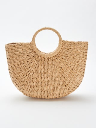 Shopping bag in paglia con manico