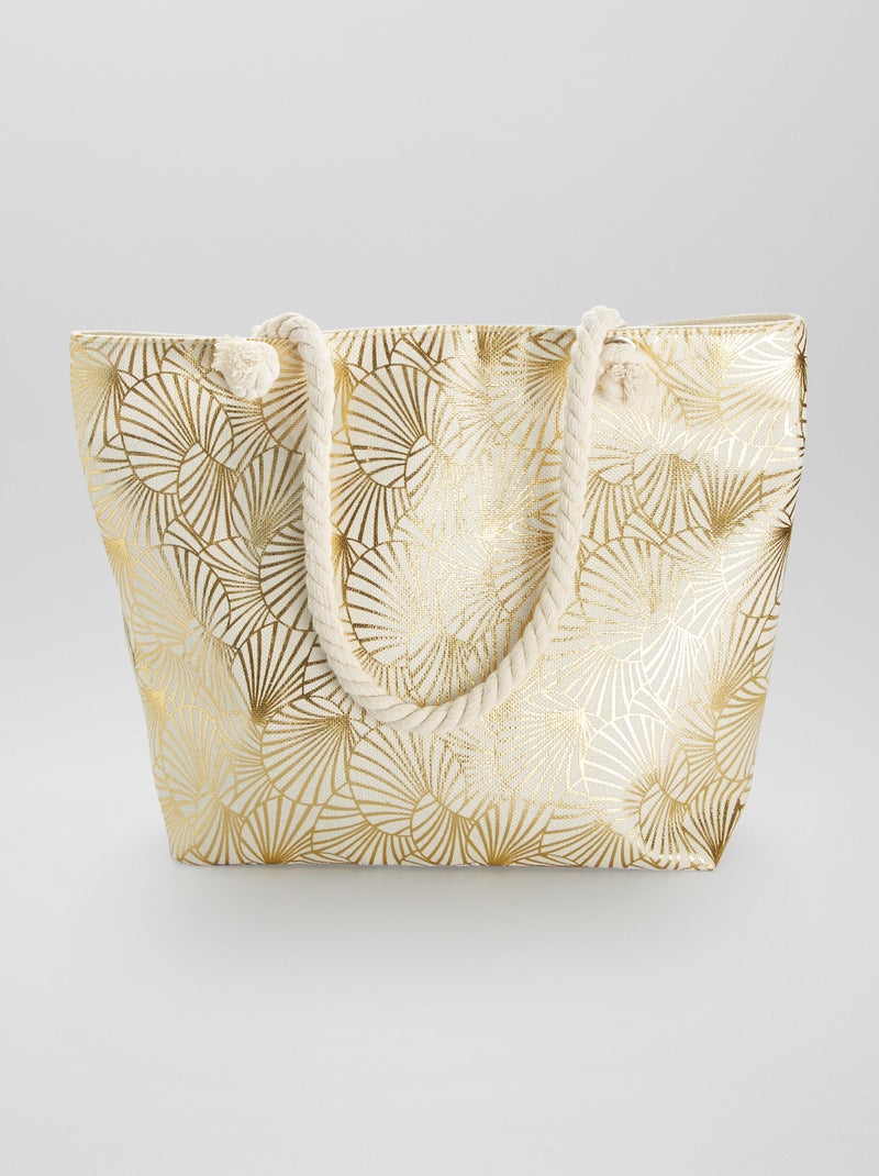 Shopping bag in tela BEIGE - Kiabi