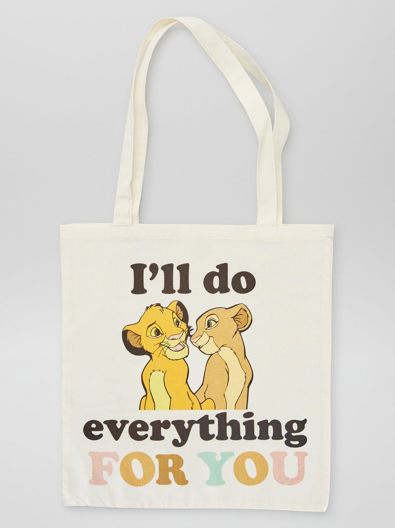 Shopping bag in tela 'Disney' BEIGE - Kiabi