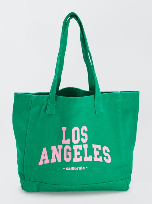 Shopping bag in tessuto effetto paesaggio 'Los Angeles' - Kiabi