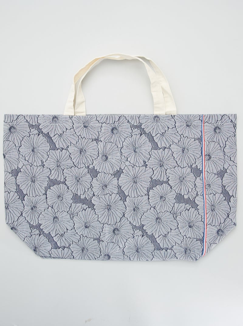 Shopping bag 'Les Tissages de Charlieu' - Made in France blu marine - Kiabi