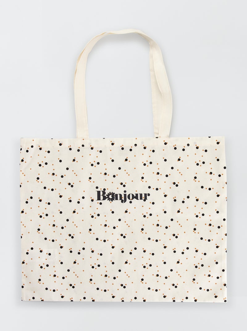 Shopping bag stampata BIANCO - Kiabi