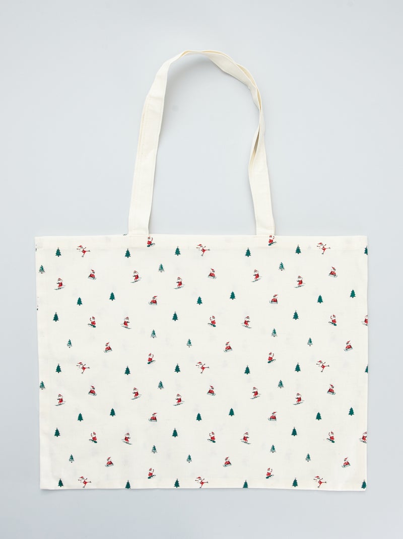 Shopping bag stampata BIANCO - Kiabi