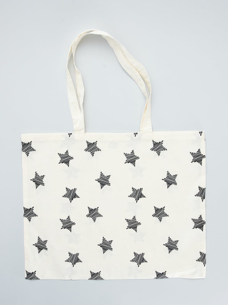 Shopping bag stampata BIANCO - Kiabi