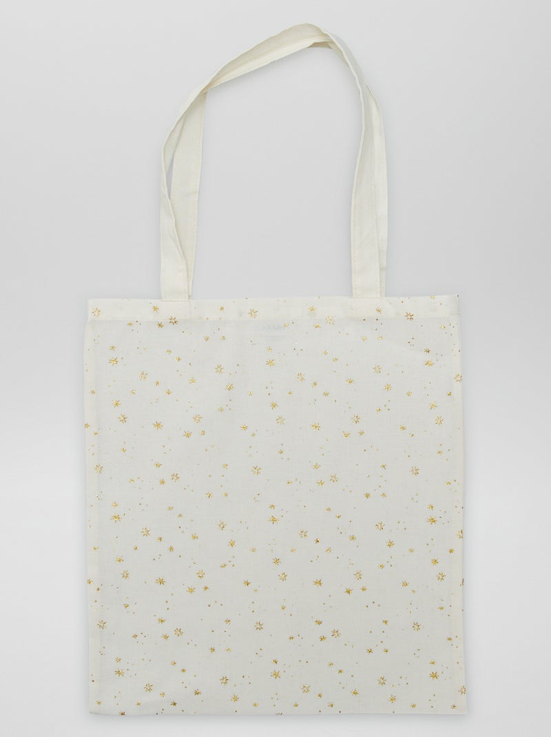 Shopping bag 'stelle' BIANCO - Kiabi