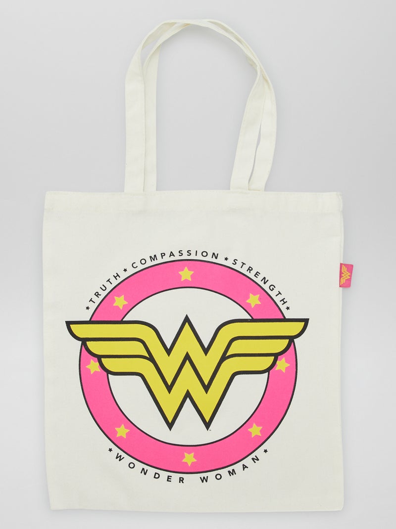 Shopping bag 'Wonder Woman' BEIGE - Kiabi