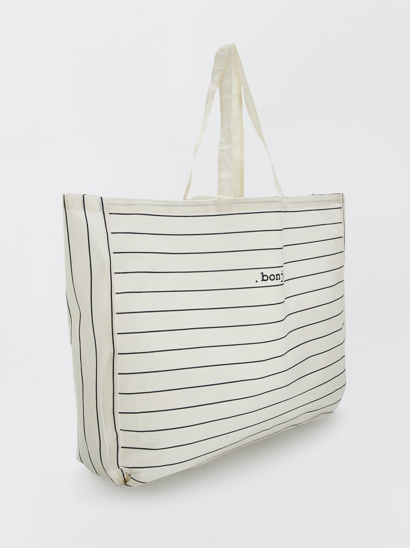 Shopping bag XXL in tela BIANCO - Kiabi